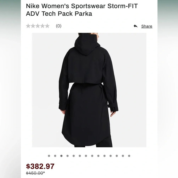 Nike Tech Pack Storm Fit Parka ADV Therma Fit Black Belted Coat Oversized NWT L - Picture 3 of 10